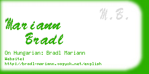 mariann bradl business card